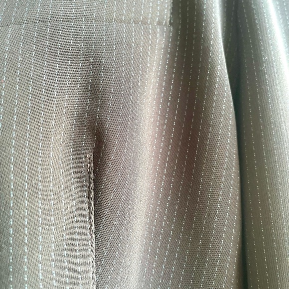 Allen B pinstriped suit jacket with paisley lining. - Picture 16 of 16